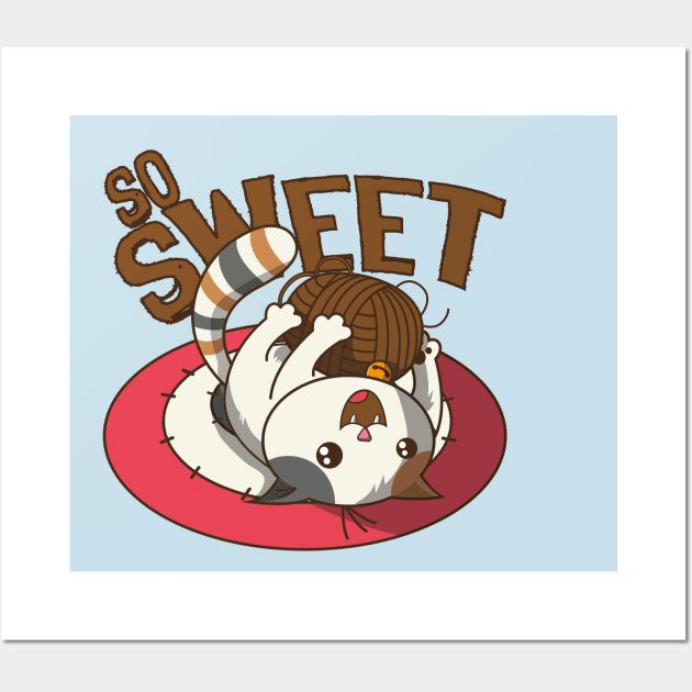 So Sweet Cat Wall Art by HarlinDesign